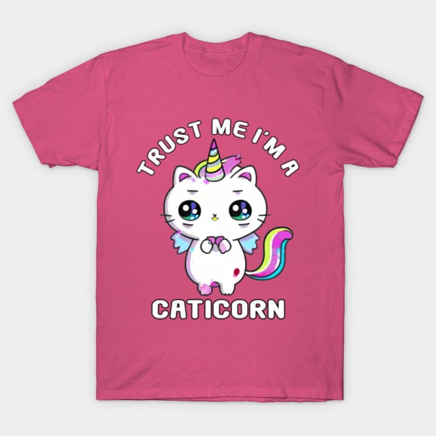 Kawaii Caticorn Unicorn Cat Kittycorn T-Shirt by Splash Graphics